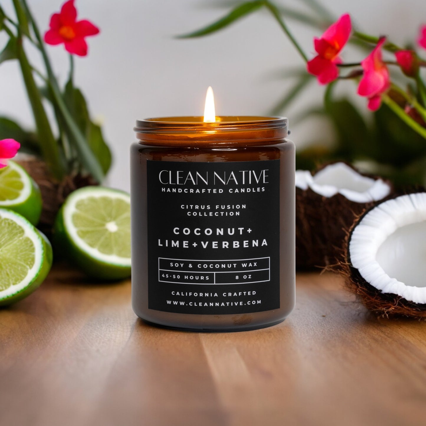 Coconut Lime Verbena: Soy & Coconut Wax Candle