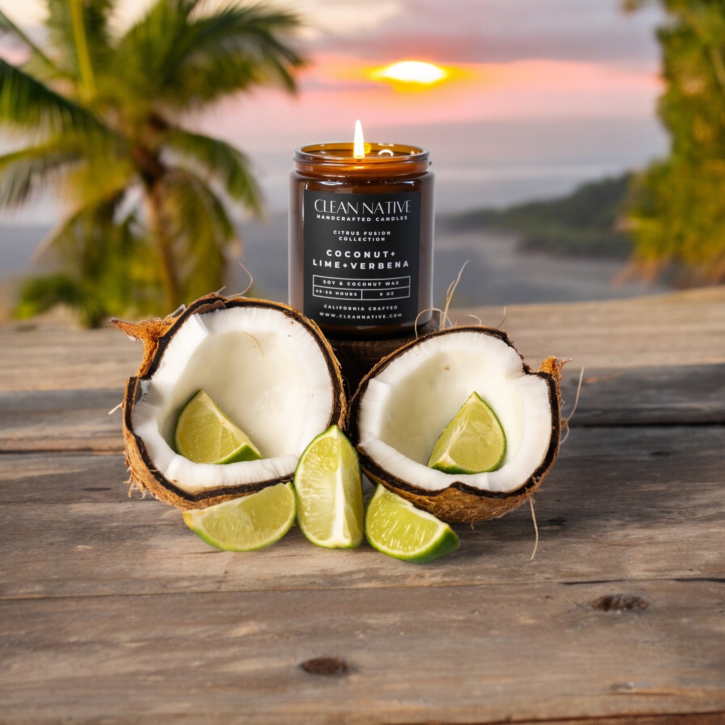 Coconut Lime Verbena: Soy & Coconut Wax Candle